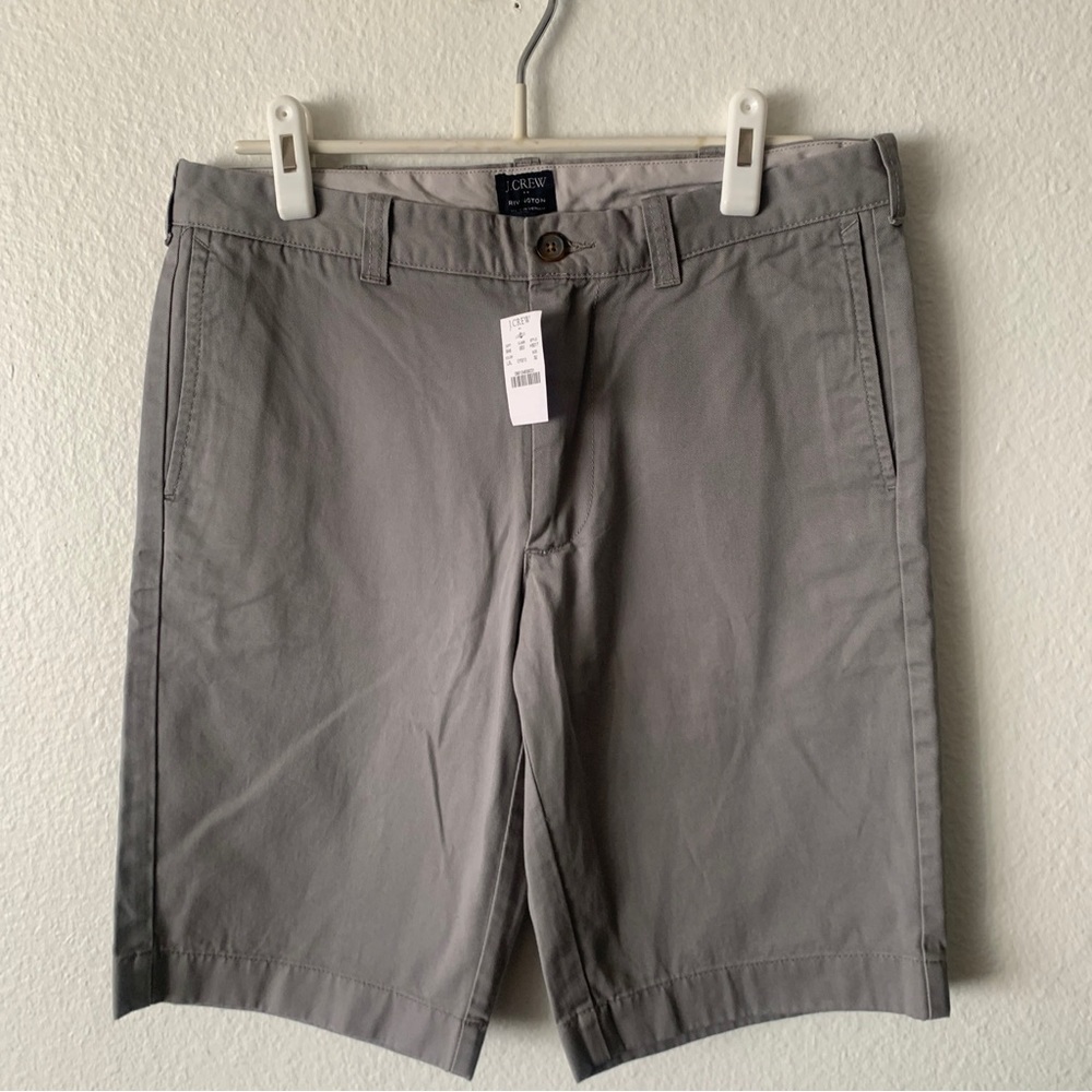 J. Crew Rivington Gray Chino Shorts Adult Size 32 W NEW